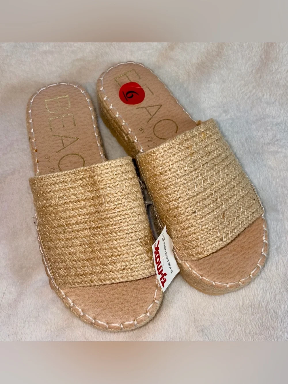 BEACH by Matisse Platform Espadrille Sandals sz 6 NWT